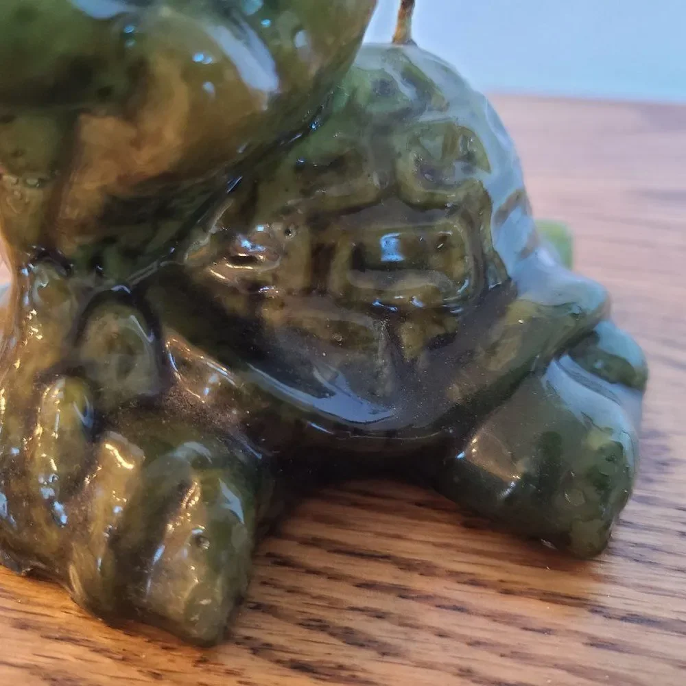 Vintage Turtle Candle - Novelty Wax Candle - Comic Turtle - Vintage Rare Unique